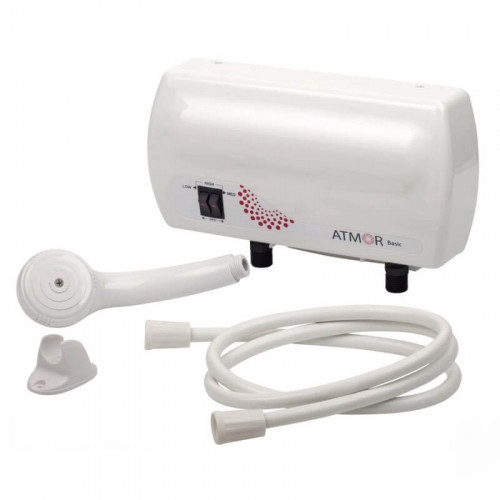 Водонагреватель электрический проточный Ariston 5 кВт душ. лейка + кран Atmor Basic 5 (220)